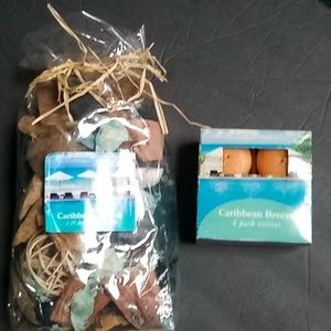 NWOT Caribbean Breeze potpourri and votives